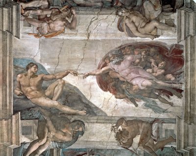 La Creazione di Adamo dalla Cappella Sistina da Michelangelo Buonarroti