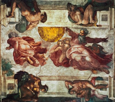 La Creazione del Sole, della Luna e delle Piante da Michelangelo Buonarroti
