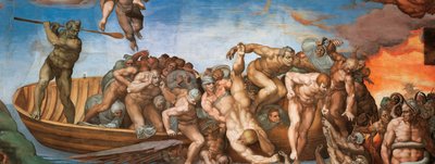 Il Giudizio Universale, affresco della Cappella Sistina in Vaticano, 1536-1541 da Michelangelo Buonarroti
