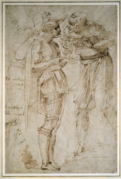 Tre uomini in conversazione da Michelangelo Buonarroti