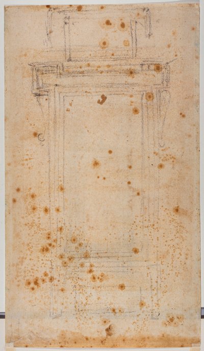 Progetto di finestra e studi per il cortile Laurenziano da Michelangelo Buonarroti