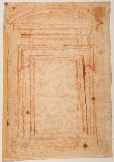 Schizzo della finestra per la Nuova Sagrestia da Michelangelo Buonarroti