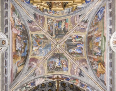 Volta del presbiterio con scene della vita della Vergine Maria da Michelangelo Carminati