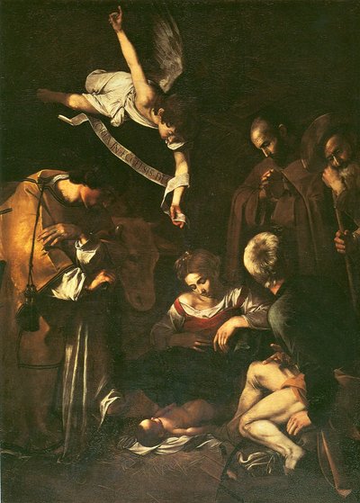 Natività con San Francesco e San Lorenzo da Michelangelo Merisi Caravaggio