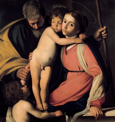 La Sacra Famiglia con Giovanni Battista da bambino, inizio XVII secolo da Michelangelo Merisi Caravaggio