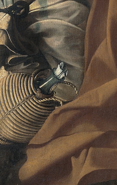 (dettaglio) Riposo durante la fuga in Egitto da Michelangelo Merisi da Caravaggio
