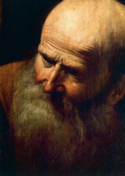 Volto di Abramo (dettaglio) da Michelangelo Merisi da Caravaggio