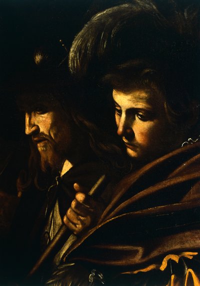 Volti di due uomini (dettaglio) da Michelangelo Merisi da Caravaggio
