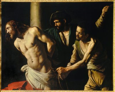 Flagellazione di Cristo alla colonna. Dipinto di Michelangelo Merisi detto il Caravaggio (1571-1610) 1607 Rouen, Museo delle Belle Arti da Michelangelo Merisi da Caravaggio