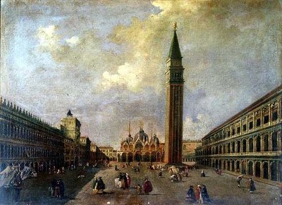 Piazza San Marco con il Campanile da Michele (attr. to) Marieschi