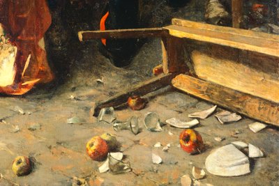 Una partita di briscola o rissa a Trastevere da Michele Cammarano