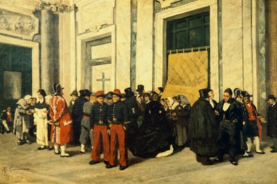 Ingresso di Santa Maria Maggiore, ca 1865, di Michele Cammarano, Italia da Michele Cammarano
