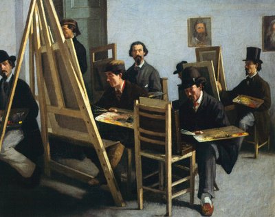 Scuola di pittura, circa 1865 da Michele Cammarano