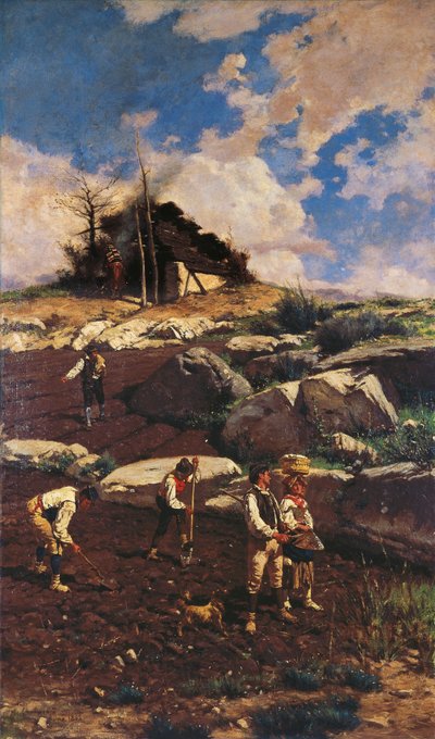 Lavoratori sulla terra da Michele Cammarano