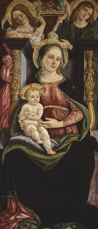 Vergine e Bambino in trono con due angeli che tengono una corona, 1505-15 da Michele Ciampanti