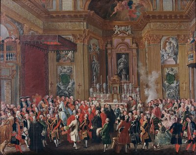 "Ferdinando IV giura come re di Napoli". da Michele Foschini