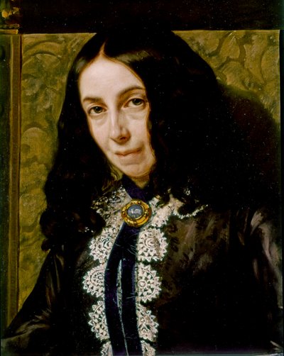 Elizabeth Barrett BROWNING, dettaglio del ritratto da Michele Gordigiani