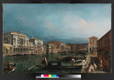 Il Canal Grande, Venezia, sopra il ponte di Rialto, prima del 1743 da Michele Marieschi