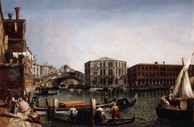 Il Ponte di Rialto, Venezia con il Fondaco dei Tedeschi in primo piano da Michele Marieschi