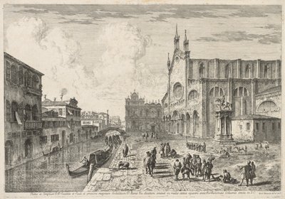Vedute di Venezia: Campo S. S. Giovanni e Paolo da Michele Marieschi