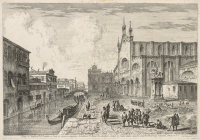 Vedute di Venezia: Campo S. S. Giovanni e Paolo, 1741 da Michele Marieschi
