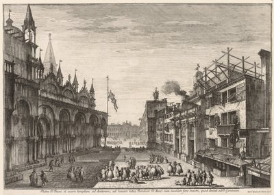 Vedute di Venezia: Piazzetta S. Basso da Michele Marieschi