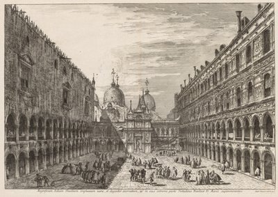 Vedute di Venezia: Il cortile del Palazzo Ducale da Michele Marieschi