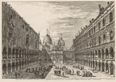 Vedute di Venezia: Il cortile del Palazzo Ducale da Michele Marieschi
