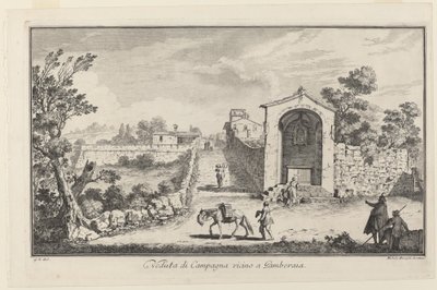 Veduta di campagna vicino a Gamberaia da Michele Marieschi after Giuseppe Zocchi