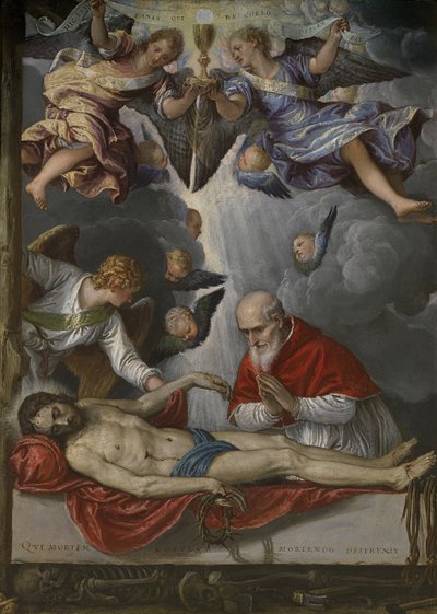 Cristo morto, adorato da Papa Pio V da Micheli Parrasio