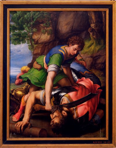 Davide e Golia - Dipinto di Michiel Coxcie da Michiel I Coxie or Coxcie