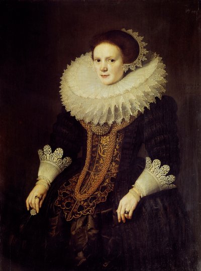 Ritratto di una donna olandese Dipinto di Michiel van Miereveld (1567-1641) da Michiel Jansz. van Miereveld