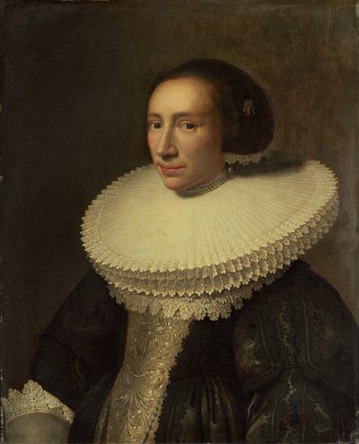Ritratto di una signora con un colletto, 1638 da Michiel Jansz van Miereveld