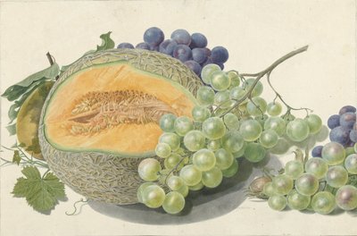 Un melone, grappoli d