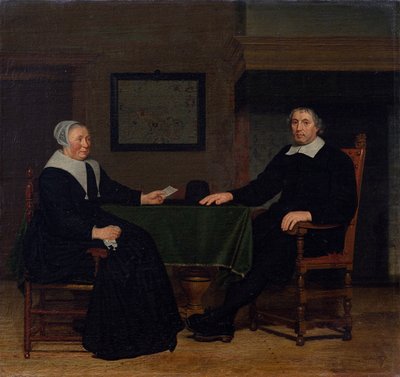 Ritratto di Adriaen Corver e di sua moglie Rijckje Theulingh. da Michiel van Musscher
