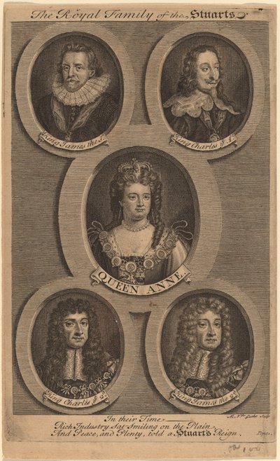 La famiglia reale degli Stuart da Michiel van der Gucht