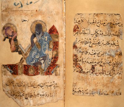 Or. 2784, ff.95v-96, Il saggio Aristotele e un allievo da Middle Eastern School