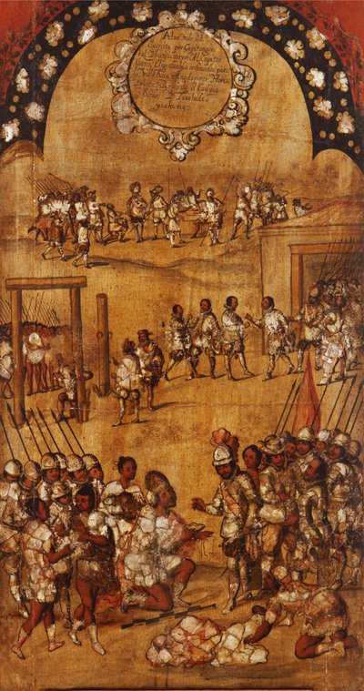 La conquista del Messico, Pannello III da Miguel Gonzalez