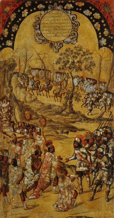 La conquista del Messico, Pannello VIII, c.1696-1715 da Miguel Gonzalez