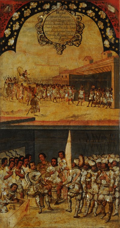 La conquista del Messico, Pannello XV, c.1696-1715 da Miguel Gonzalez