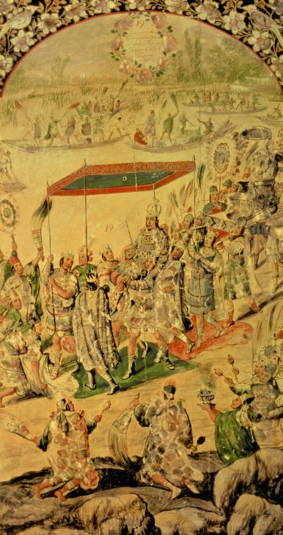 Uno di un paio di pannelli che raffigurano l