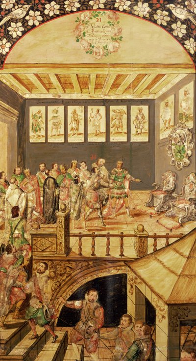 La conquista del Messico: la visita di Hernando Cortes a Montezuma nel 1520 da Miguel and Juan Gonzalez