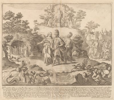 Enea e la Sibilla Cumana, per il Festival della "Chinea" da Miguel de Sorellò after Francisco Preciado