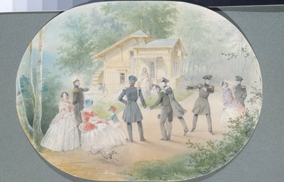 Mulino dei Bambini nel Parco di Alessandria a Peterhof da Mihaly von Zichy