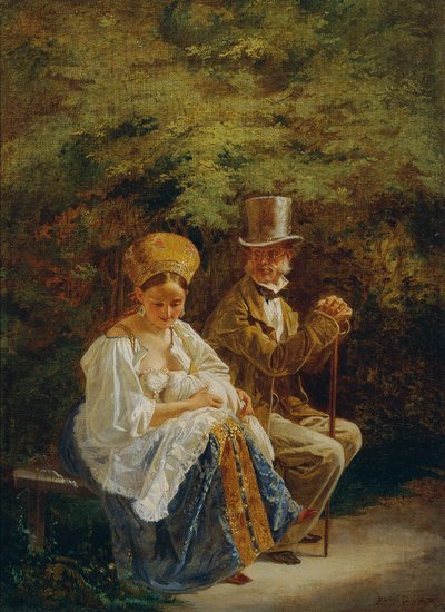 Il vecchio scapolo da Mihaly von Zichy