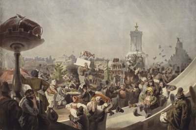 Festa popolare nella Russia della metà del XIX secolo da Mihaly von Zichy