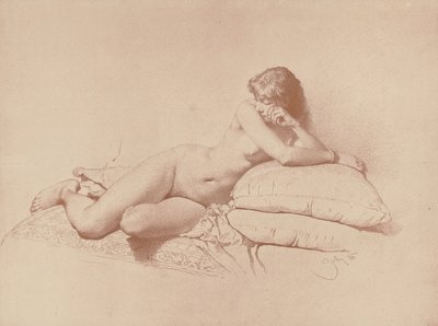 Studio di una nuda femminile reclinata, 1885 da Mihaly von Zichy