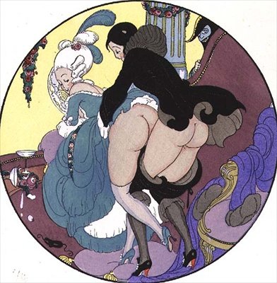 Insegnante che assalta il suo allievo, tavola 26 da I Piaceri di Eros, pub. 1901 a Lipsia da Mihaly von Zichy