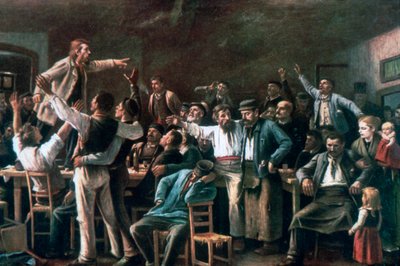 Sciopero, 1895 da Mihály Munkácsy