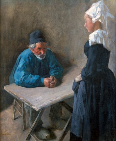 Il fidanzamento della domestica, c1864-1900 da Mihály Munkácsy